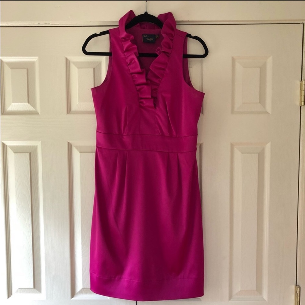 Just Taylor Pink Ruffle Cocktail Dress